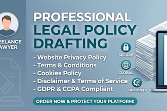 write professional privacy policy and terms and conditions