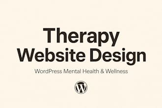 design wix website design for therapy website mental health website development