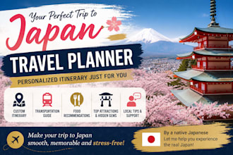 create personalized japan travel itinerary for your trip