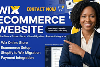 build wix ecommerce website, online store, migrate or redesign wix website