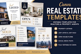 design canva real estate templates for realtors and property agent
