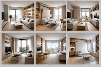 do interior design small living room redesign 3d rendering architecture