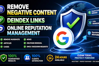 remove mugshots articles erase false bad news cases negative links on google