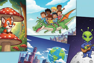 draw cartoon illustrations for you