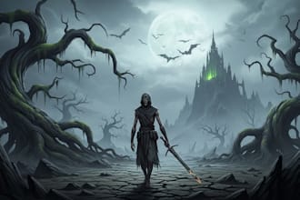 dark fantasy illustrations and concept art