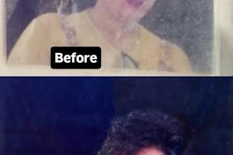 restore old damaged faded photos to HD quality