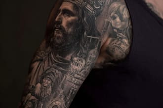 create unique custom tattoo art, full tattoo sleeve design