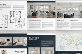 design real estate architectural property listing marketing presentation booklet