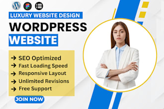 create luxury wordpress website design website development