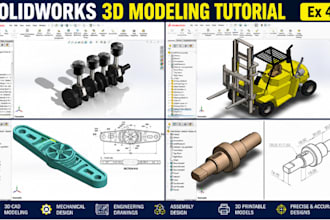 design 3d cad models, mechanical parts, and 3d printable products