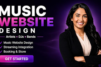 create a professional music website for artists, djs, musicians and bands