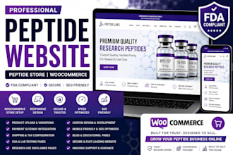 build peptide website peptide store fda complaint woocommerce peptide website