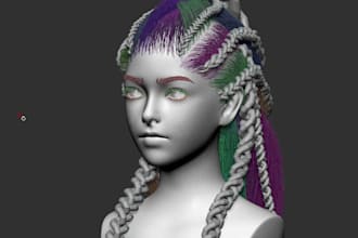 create realistic 3d hair xgen hair 3d metahuman character hair humanoid