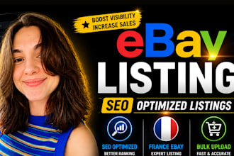 do ebay listing, ebay seo product listing, ebay lister for ebay france product