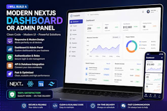 build a modern nextjs dashboard or admin panel