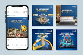 design instagram, facebook, linkedin post and social media posts