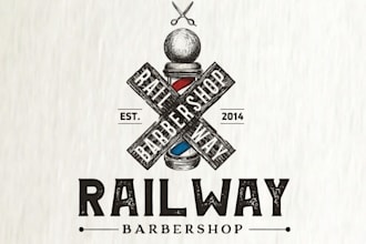 design unique barber and barbershop logo
