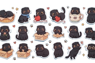 draw a professional digital stickers