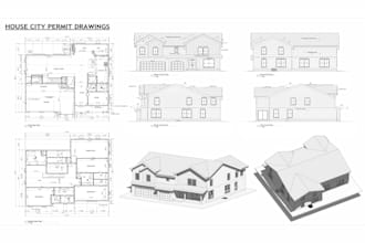 redraw the blueprints for city permit