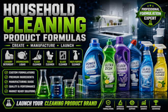 create custom household cleaning and detergent product formulas