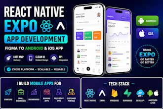 build your react native expo mobile app