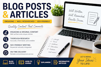 write engaging blog posts and articles for your website