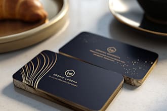 design luxury minimalist and digital business card design