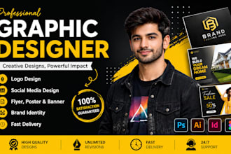 graphic design, flyer design, banner design, social media