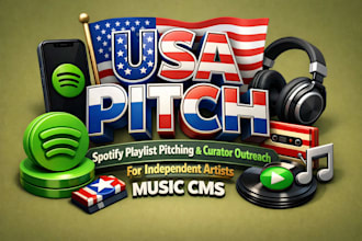 spotify playlist pitching USA curator outreach for independent artists music cms