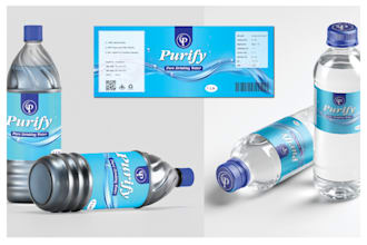do professional water bottle label design and packaging