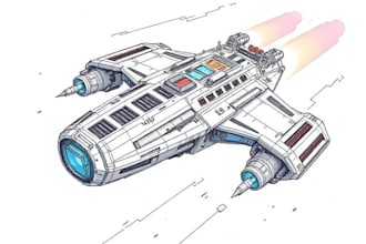 paint high quality spaceship scifi illustration