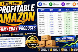 find profitable amazon fba fbm and ebay products
