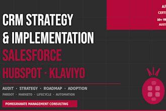 develop your CRM strategy and optimise your salesforce or hubspot implementation