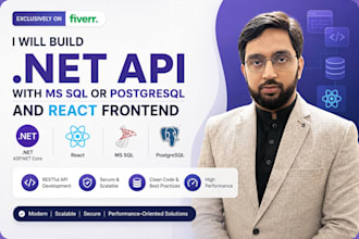 build dot net core web API with react frontend and sql database
