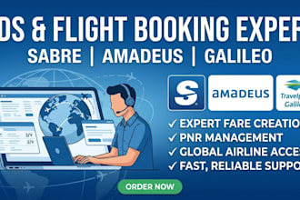 provide gds flight ticketing on amadeus, galileo and sabre