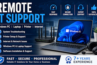 provide remote IT support for windows pcs and laptops