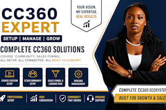 setup course creator 360 courses cc360 landing page sales funnel cc360 community