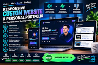 build a responsive custom website and personal portfolio