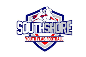 design youth flag football league club logo