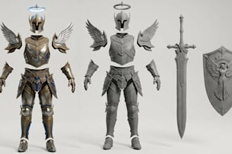 custom 3d cosplay creation movie and game cosplay model anime armor prop for con