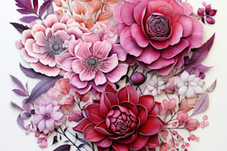 draw botanical illustration by realistic
