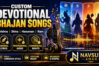 create custom hindi devotional bhajan song with commercial rights