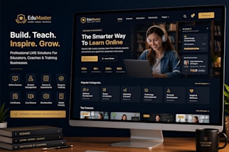 design lms website educational website course elearning and membership website
