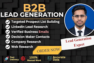 do b2b lead generation linkedin lead research and email list building