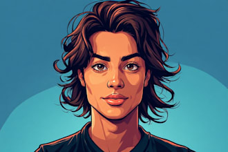 create a high quality amazing vector portrait art