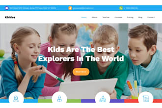 create kindergarten, preschool, daycare, childcare website