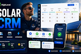 setup gohighlevel solar company CRM and automation system
