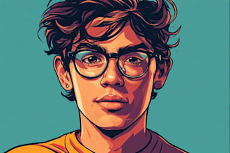 paint your photo into vector portrait art illustration