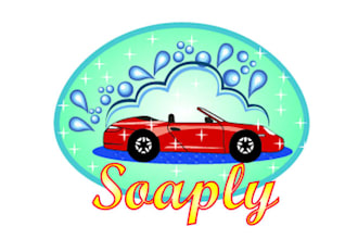 design clean wash car business logo for you