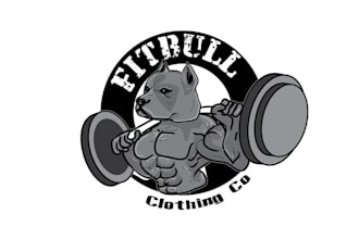 make weightlifting logo for fit bull clothing co